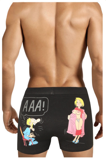 AAA boxerky s vtipným obrázkom čierna veľkosť: M