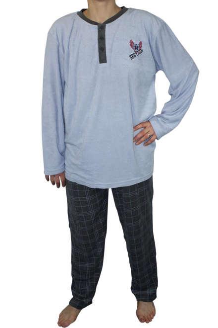 Ernest pánske pyžamo s dlhým rukávom béžová veľkosť: L