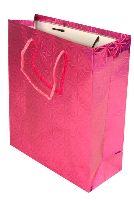 Ružová darčeková taška 19x17x7 cm
