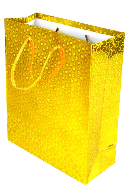Zlatá darčeková taška 19x17x7 cm