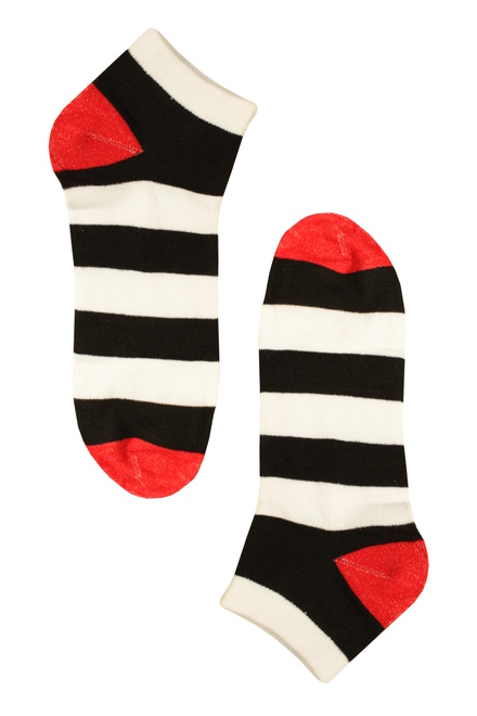 Ponožky pruhy čierna veľkosť: 40-44