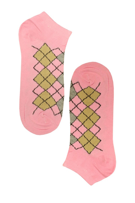 Ponožky kocka svetlo ružová veľkosť: 35-39