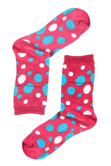 Ponožky veľká bodka tmavo ružová veľkosť: 35-39