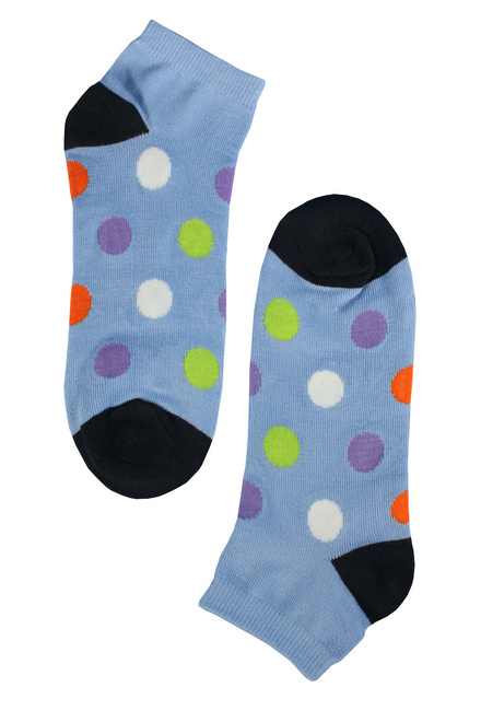 Happy ponožky s farebnými bodkami modrá veľkosť: 35-38