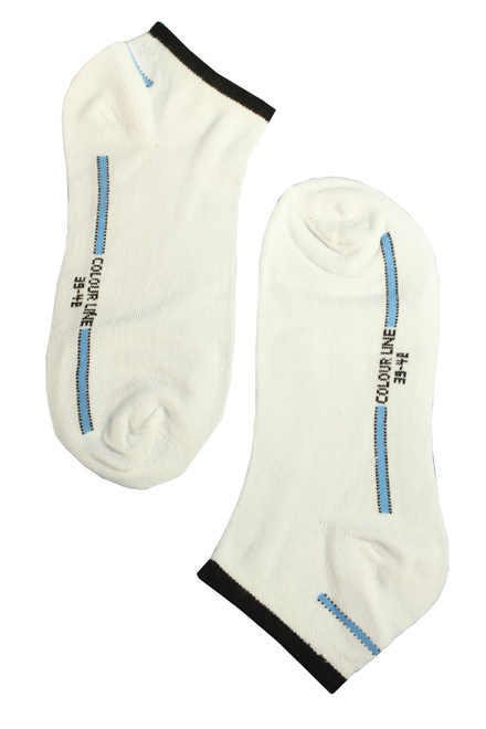 Colour Line členkové ponožky 3 páry biela veľkosť: 39-42