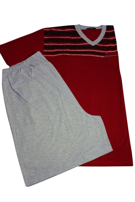 Clarke II.pánske pyžamo tmavo červená veľkosť: 3XL
