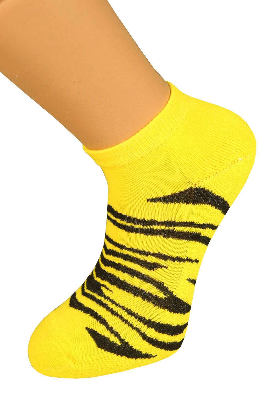 Žlutě zářivé ponožky Tygr