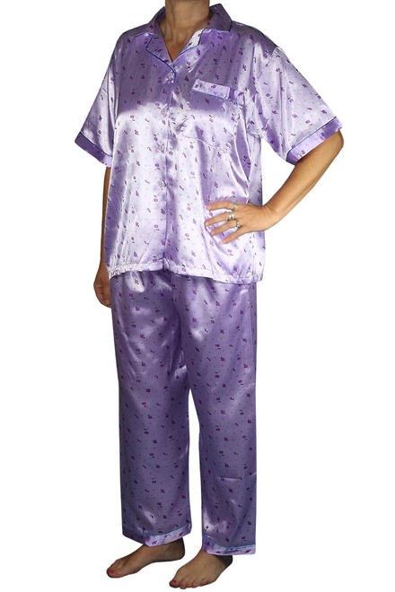 Abelia Vio saténové pyžamo s krátkym rukávom
