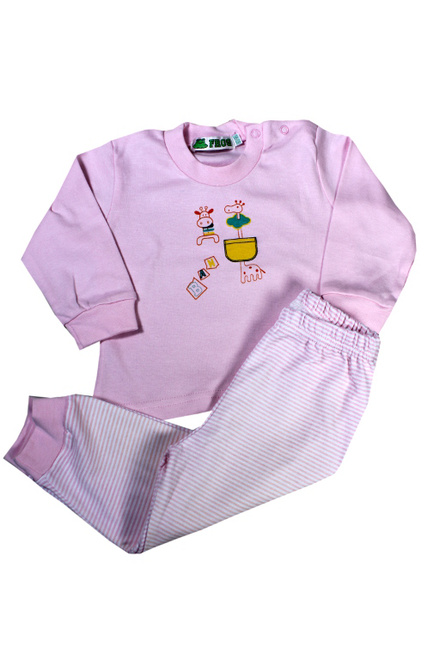 Paollis dievčenské pyžamko 0-1 rok svetlo ružová veľkosť: 6-9 mes