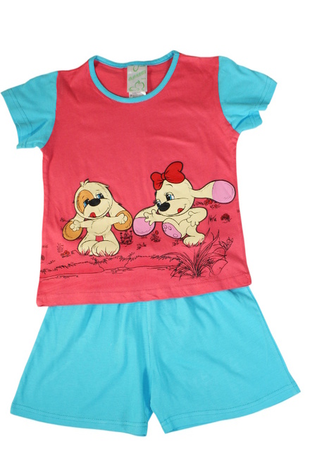 Fifinka - dievčenské pyžamo červená veľkosť: 1-2 roky
