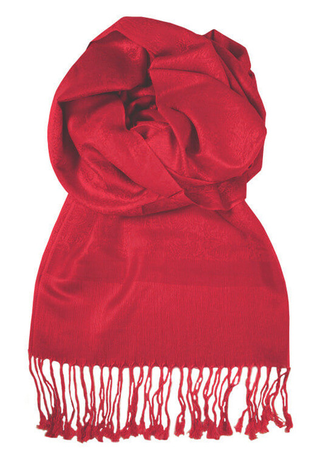 Milano elegantný jednofarebný šál CHZ-104_229 červená