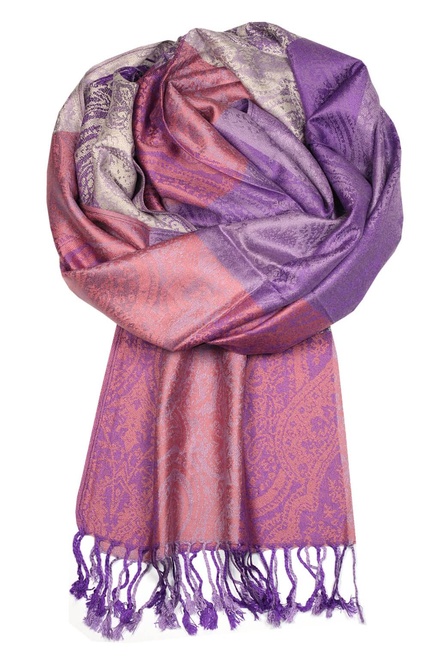 Damaskus Violet - elegantná šál pašmína LZ11