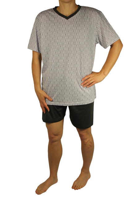 Brent bavlnené pyžamo pre mužov béžová veľkosť: L