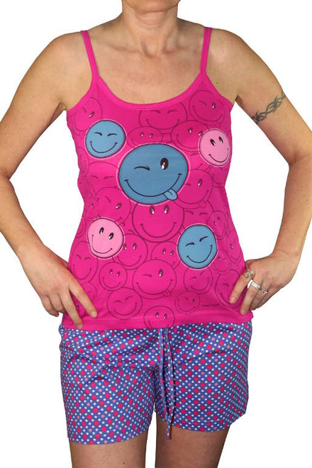 Vienetta Smile pyžamo šortky-tielko ružová veľkosť: S