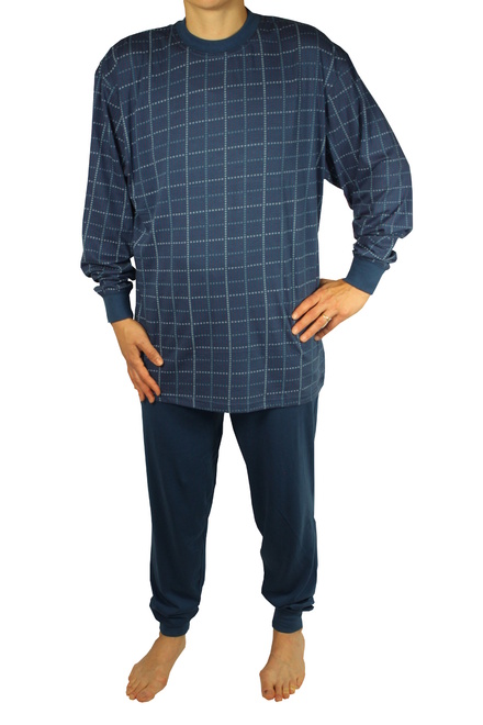 Beny bavlnené pyžamo pre pánov modrá veľkosť: 3XL