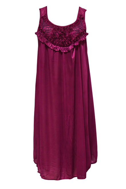 Jarmilka violet elegantná dámska dlhá košeľa bez rukávov 1101 
