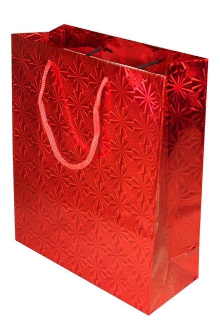 Červená darčeková taška 19x17x7 cm