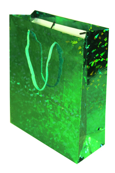Zelená darčeková taška 19x17x7 cm