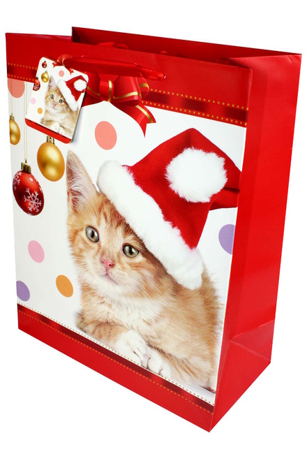 Taška na darček Mačka 32x26x12 cm