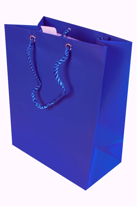 Modrá darčeková taška 24x19,5x11 cm