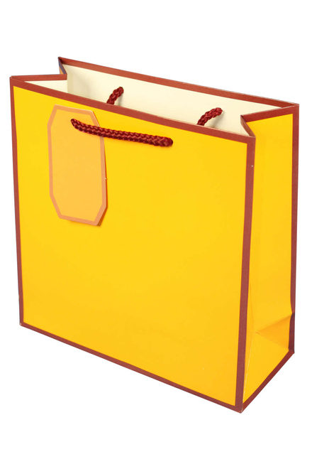 Žltá darčeková taška 20x20x8 cm