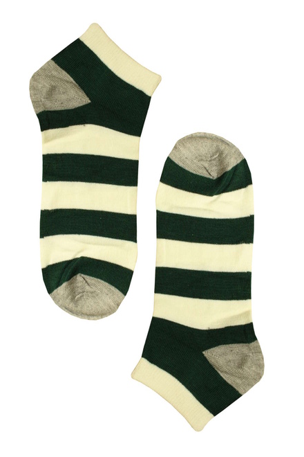 Ponožky pruhy tmavo zelená veľkosť: 40-44