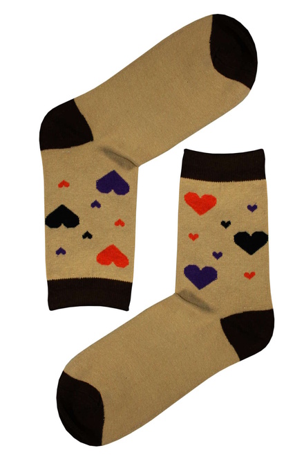 Veselé ponožky - farebné srdiečka