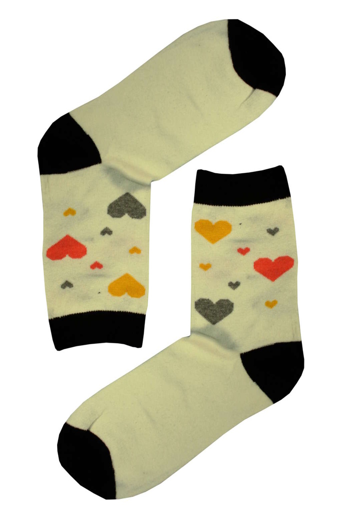 Veselé ponožky - farebná srdiečka