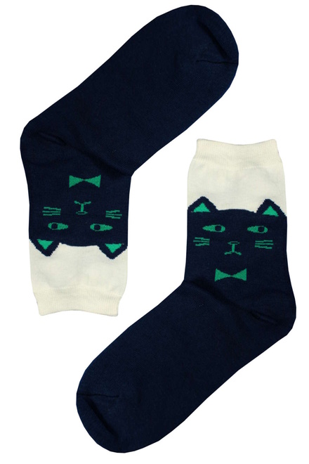 Veselé ponožky mačička čierna veľkosť: 35-38