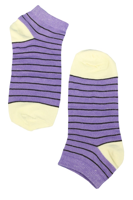 Bavlnené členkové ponožky s pruhmi 3 páry