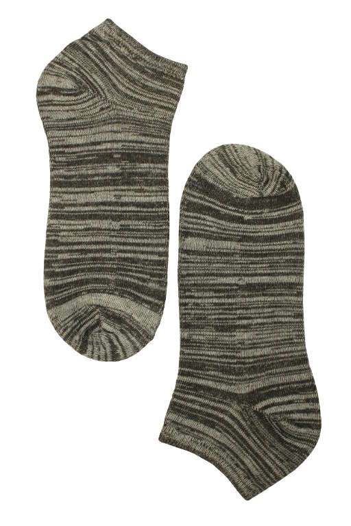 Dámske žíhané bavlnené ponožky 3 páry