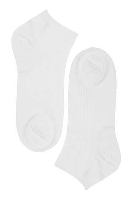 Dámske zdravotné krátke ponožky bavlnené - 3 páry biela veľkosť: 35-38