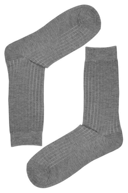 Zdravotné pánske ponožky bambus Z101D-1 - 3Pack šedá veľkosť: 40-43