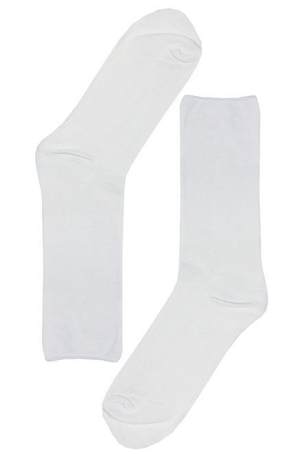 Klasické vysoké dámske ponožky bavlna 5 párov biela veľkosť: 35-38