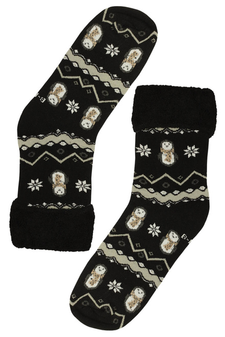 Dámske vianočné ponožky teplé - 3 bal