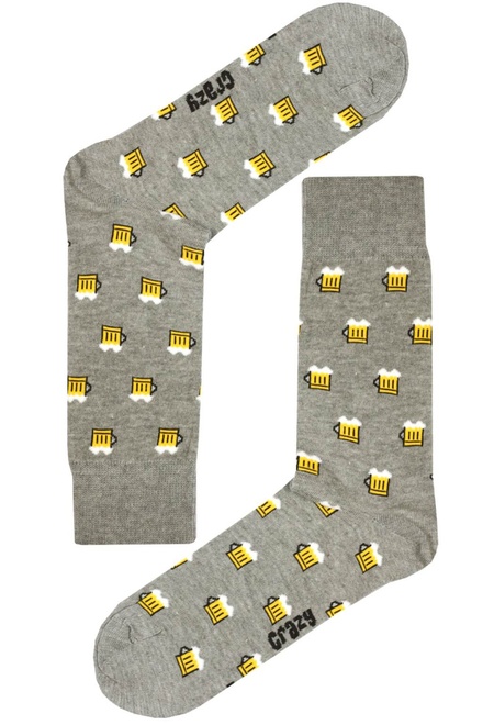 Ponožky s pivom - pánske zn. Avantgard šedá veľkosť: 40-43