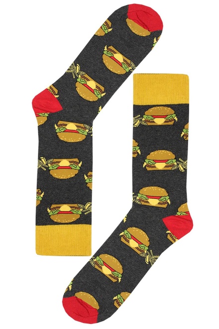 Hamburger veselé ponožky z bavlny