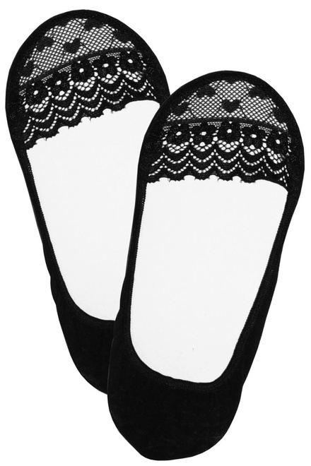 Čipkované neviditeľné ponožky YS011 - 4 páry  viacfarebná veľkosť: 35-38