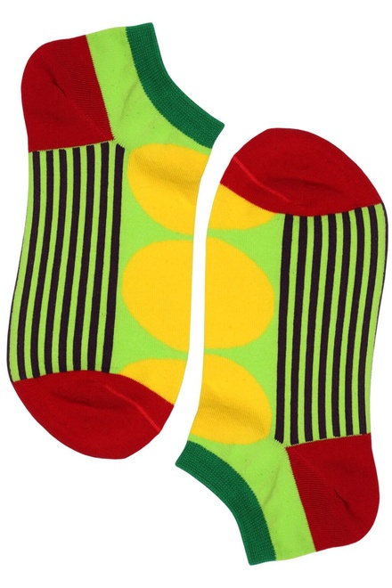 Crazy Dot členkové bavlnené ponožky ECC2001 žltá veľkosť: 35-38