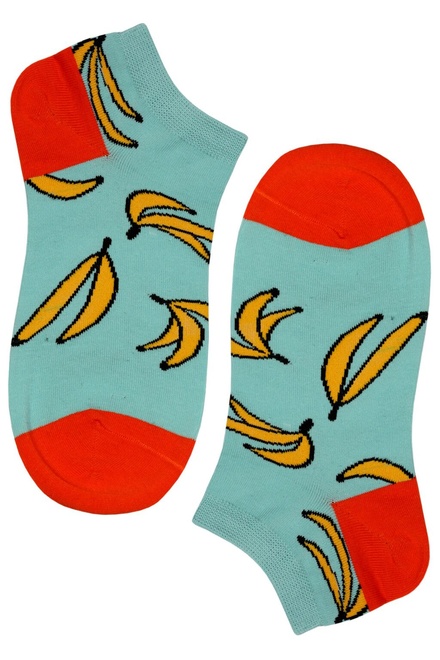 Crazy Banana členkové bavlnené ponožky ECC2001 svetlomodrá veľkosť: 35-38