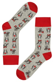 Pánske veselé ponožky AuraVia Vianočné psíkovia