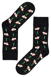 Pánske veselé ponožky AuraVia Vianoce v lese