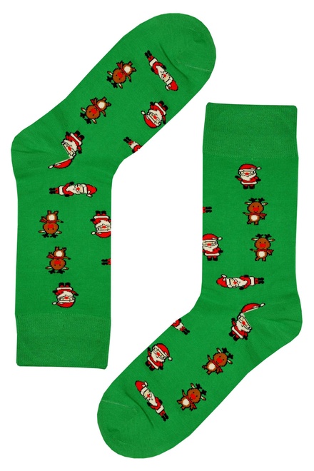 Pánske veselé ponožky AuraVia Vianočné červená veľkosť: 43-46