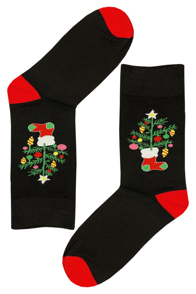 Pánske veselé ponožky AuraVia Vianočný stromček