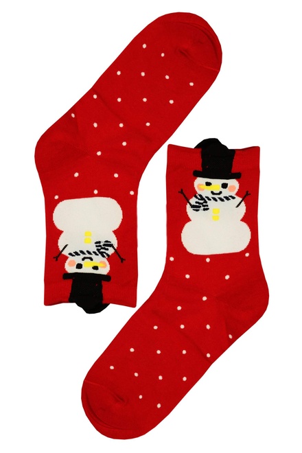 Vianočné vysoké ponožky Snehuliačik