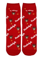 Vianočné ponožky s veselým Rudolphom