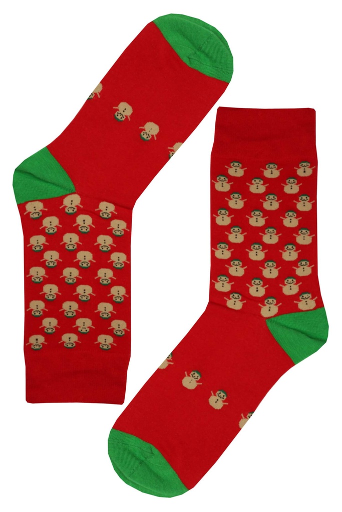 Vianočné pánske ponožky s veselými snehuliakmi