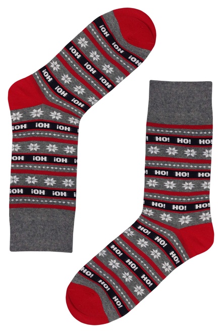 Pánske veselé ponožky zimné motívy čierna veľkosť: 39-42