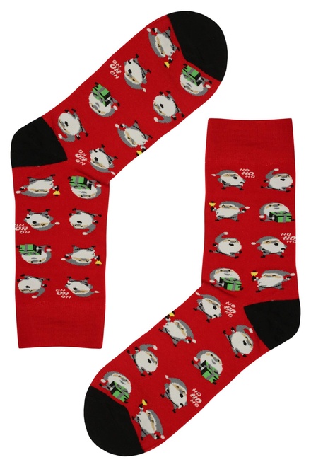 Pánske vianočné ponožky so škriatkami červená veľkosť: 43-46
