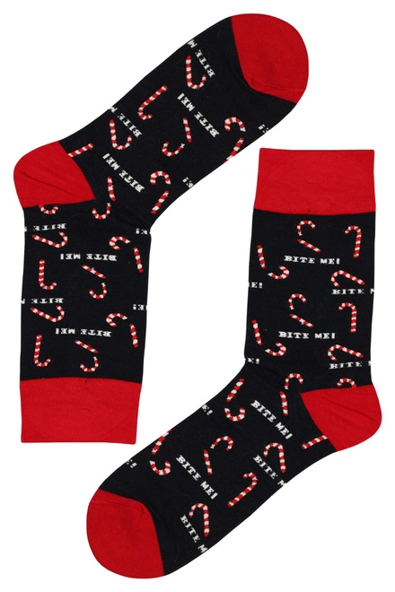 Pánske vianočné ponožky Vianočné palice tmavo modrá veľkosť: 39-42